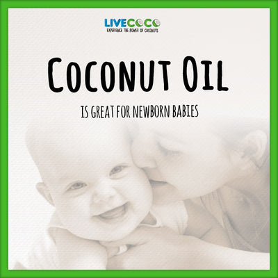 El aceite de coco es excelente para los bebés recién nacidos!