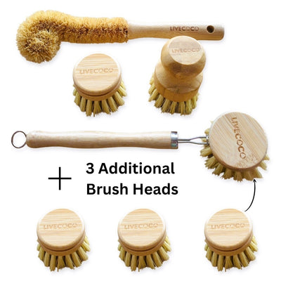 Eco Dish Cleaning Set & Replacement Brushes