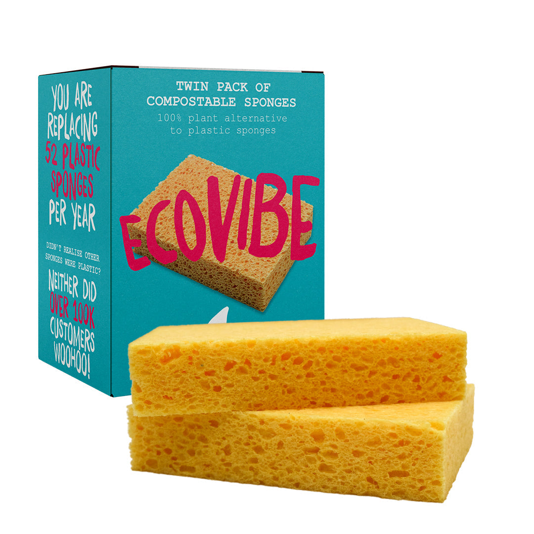 Compostable Cellulose Sponges - Pack of 2 – LiveCoco