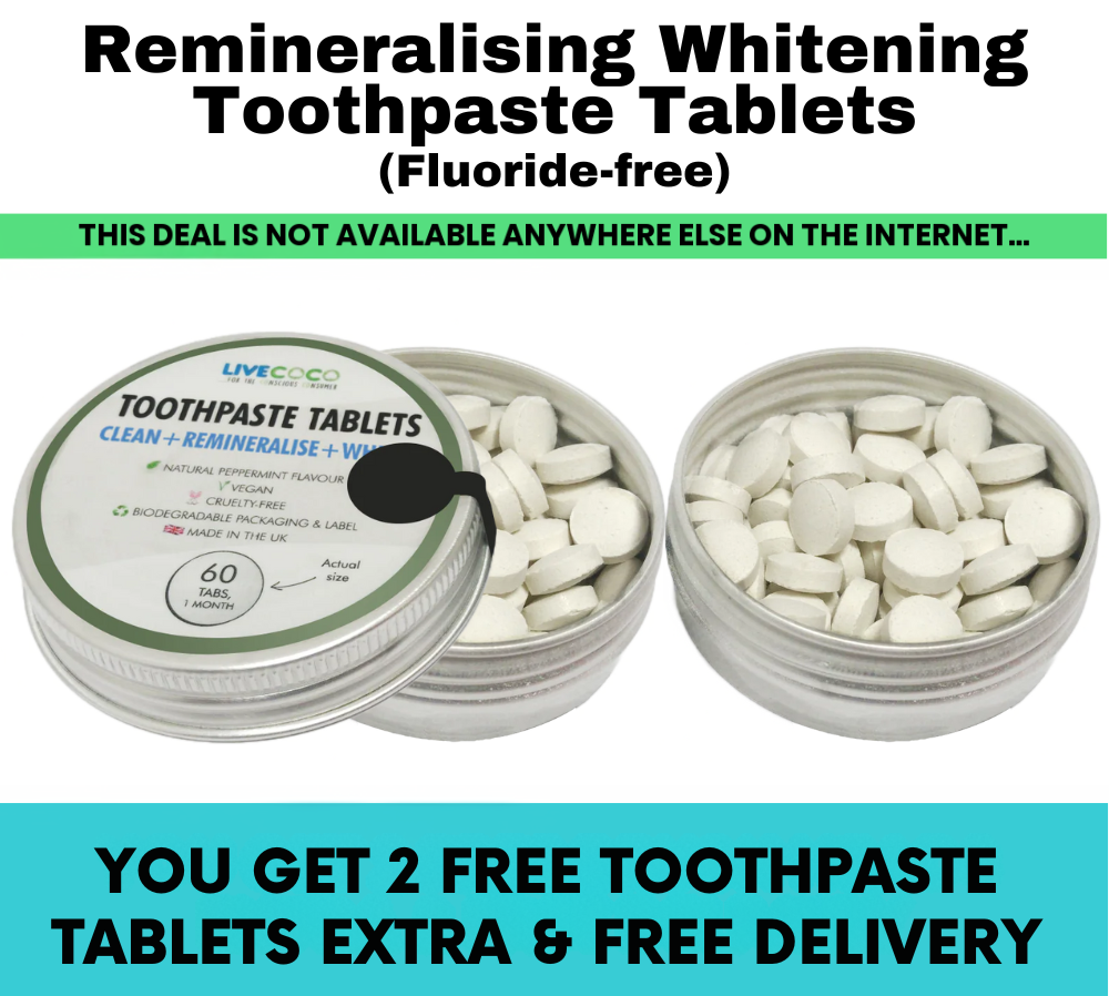 Zero Waste Toothpaste Tablets Fresh Peppermint Plastic Free Livecoco
