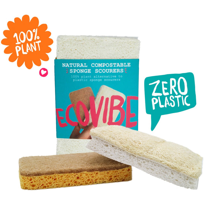 Compostable Sponges | Eco-Friendly & Plastic-Free | EcoVibe – LiveCoco