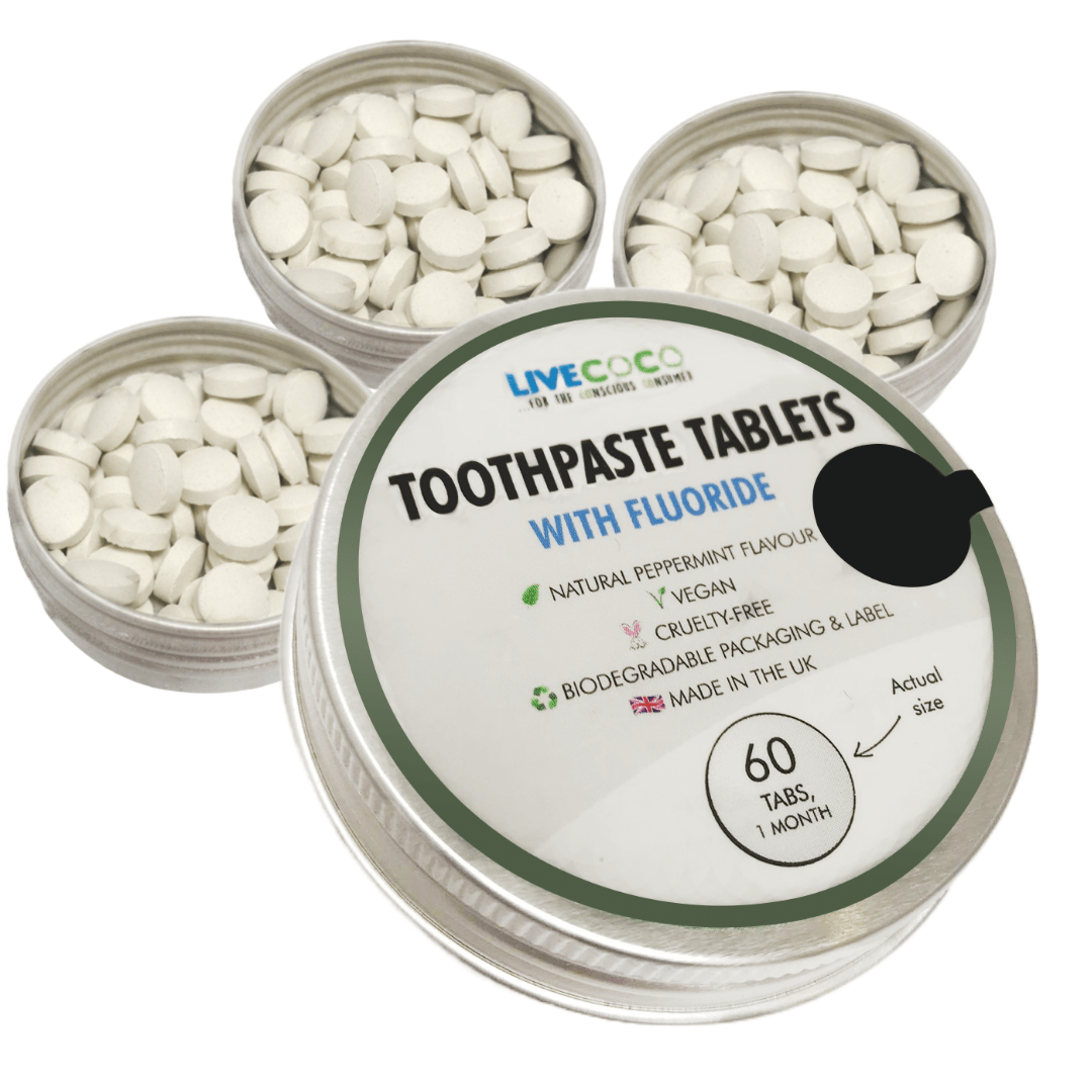 Zero Waste Toothpaste Tablets - Fresh Peppermint - Plastic Free – LiveCoco
