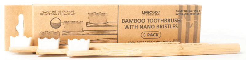 LiveCoco™ Nano Toothbrush - Compostable Bamboo