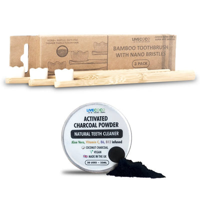 Activated Coconut Charcoal Powder (Vitamins & Aloe Vera Infused)