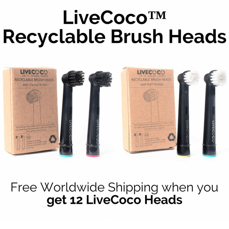 LiveCoco™ Recyclable Toothbrush Heads - RARE OFFER