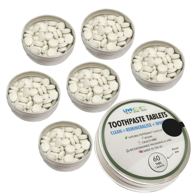 Zero Waste Toothpaste Tablets - Fresh Peppermint - Plastic Free – LiveCoco